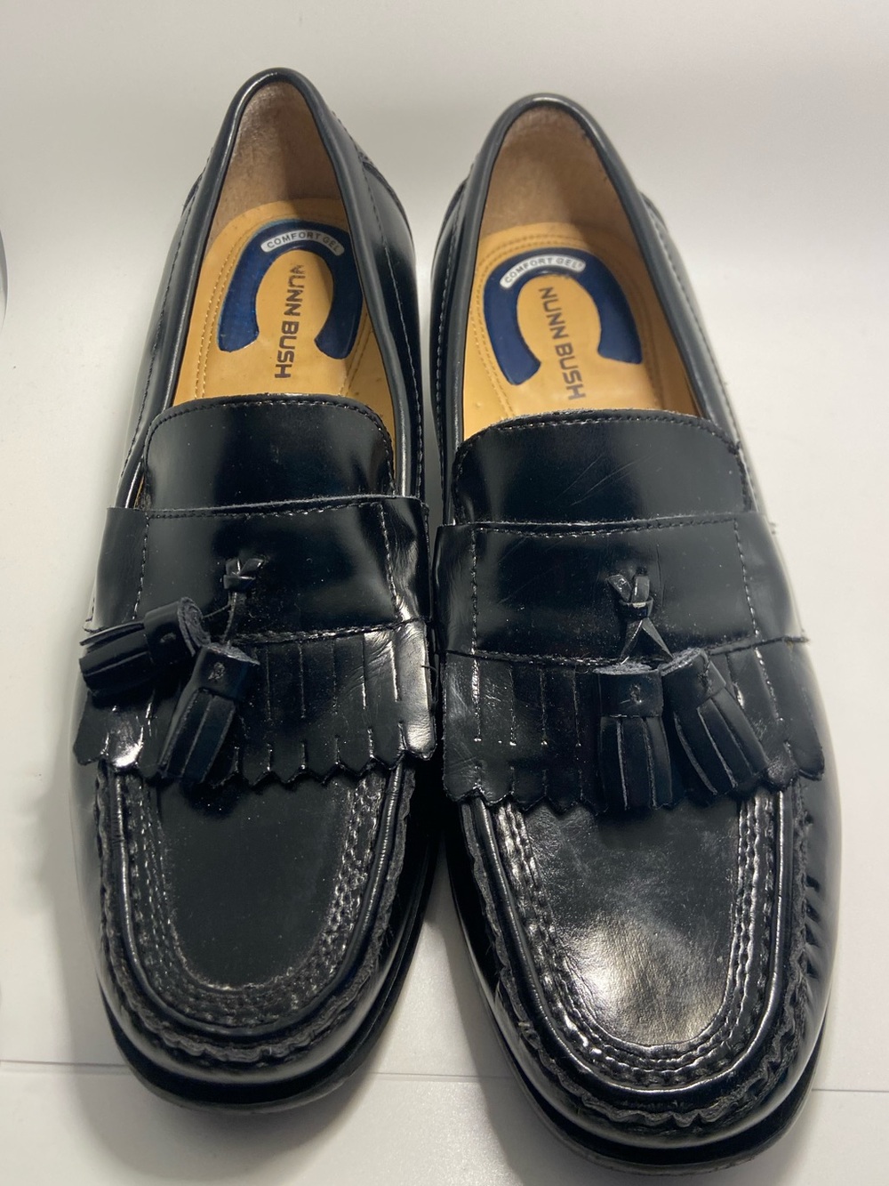 Nunn Bush Keaton Black Leather Tassel Slip On Loafers Shoes Men Size 10.5~EUC